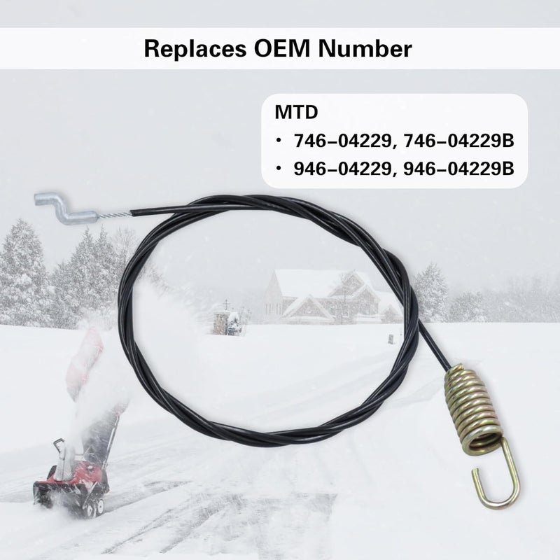 Dofank 946-04229B Clutch Drive Cable for MTD, Craftsman, Troy-Bilt, Cub Cadet, Yard Machines, Yard Man Snowblower, Replaces MTD 746-04229, 746-04229B, 946-04229 - Image 4